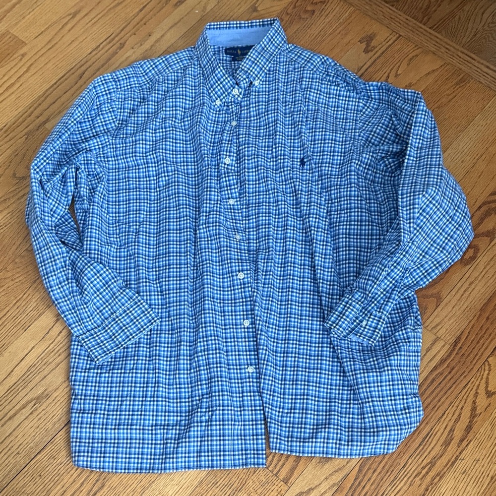 Ralph Lauren Blue Plaid Men's Shirt